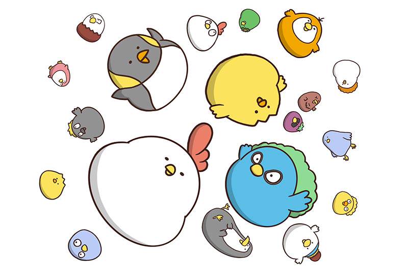 でぶどりのイラスト