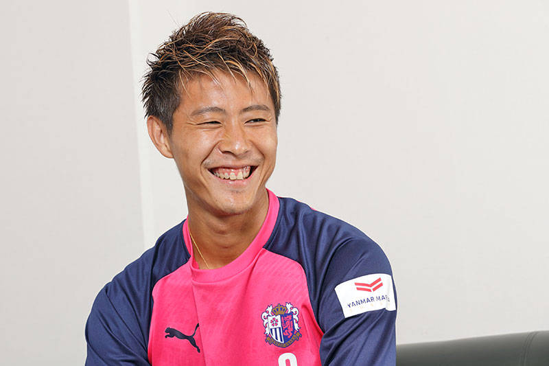 セレッソ大阪の話をしてくれる柿谷選手