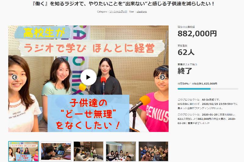 クラウドファンディングを実行