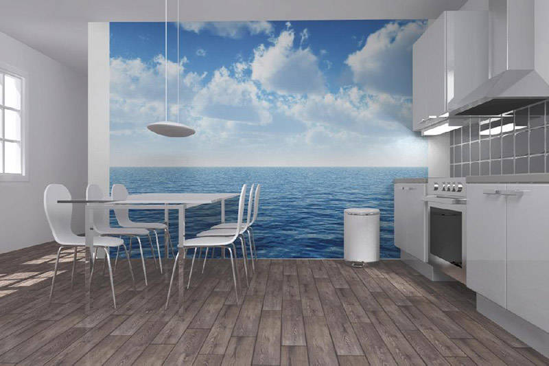 (PHOTOWALL / Cloudy Blue Sky Horizon)