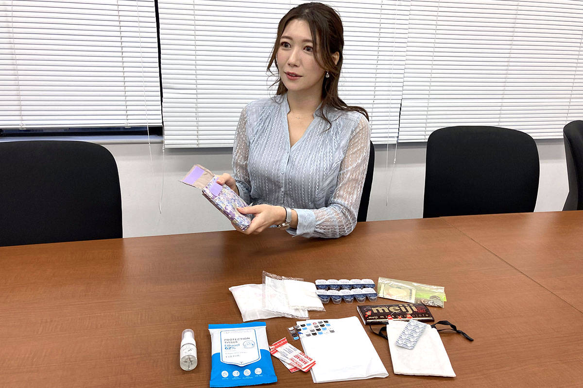防災ポーチには何を入れましたか？