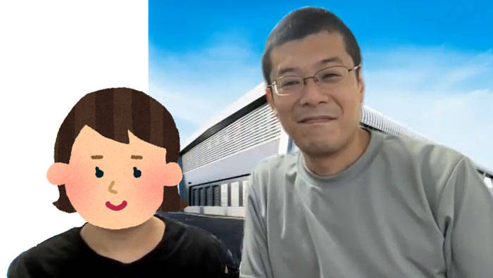 （総務部 情報システム担当の小泉行生さん親子。お子さんは小学5年生）