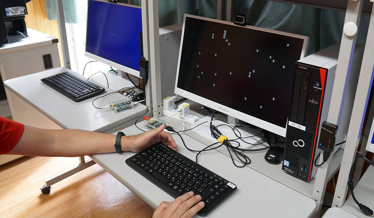 （かわくだりゲームのデモ画面）
