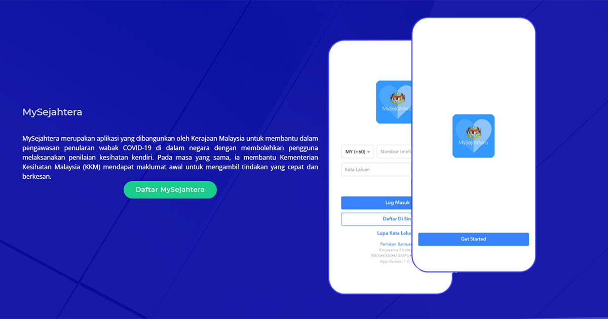 ▲出典：Kerajaan Malaysia「MySejahtera」