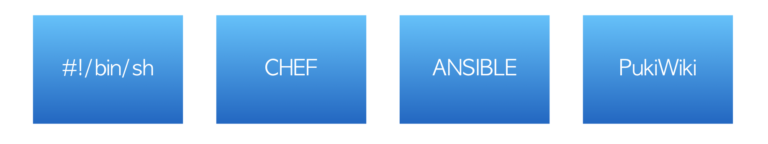 #!/bin/sh　CHEF　ANSIBLE　PukiWiki