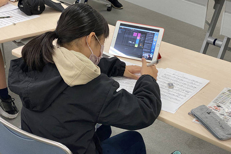 音をiPadに入力していく